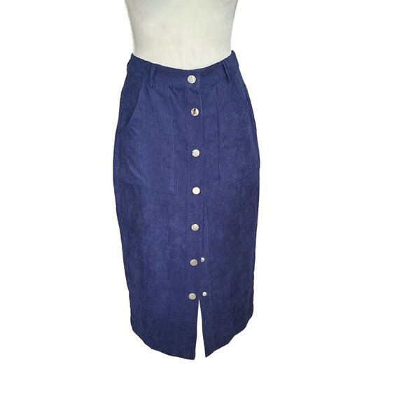 English Factory Dresses & Skirts - English Factory Corduroy Skirt Pencil Button Up Waist26  Vintage Inspired Classy